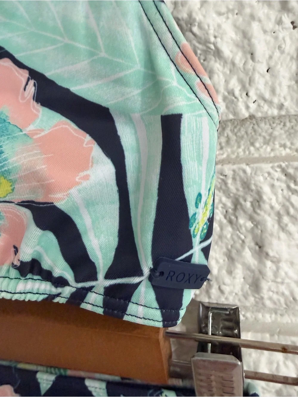 Roxy Girls Hawaii Story Floral Bikini Set - Navy, Mint & Pink